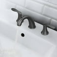 thumbnail image 5 of Bathroom Sink Faucet, Faucet for Bathroom Sink, Widespread Matte Black Bathroom Faucet 3 Hole with Stainless Steel Pop Up Drain and cUPC Lead-Free Hose - (Matte Black), 5 of 11