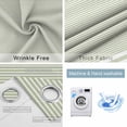 thumbnail image 4 of Farmhouse Sage Green White Striped Blackout Curtains for Bedroom/Living Room, Thermal Insulated Kitchen Curtains, Modern Stripes Grommet Darkening Window Treatment Drapes 42"x84"x2, 4 of 8