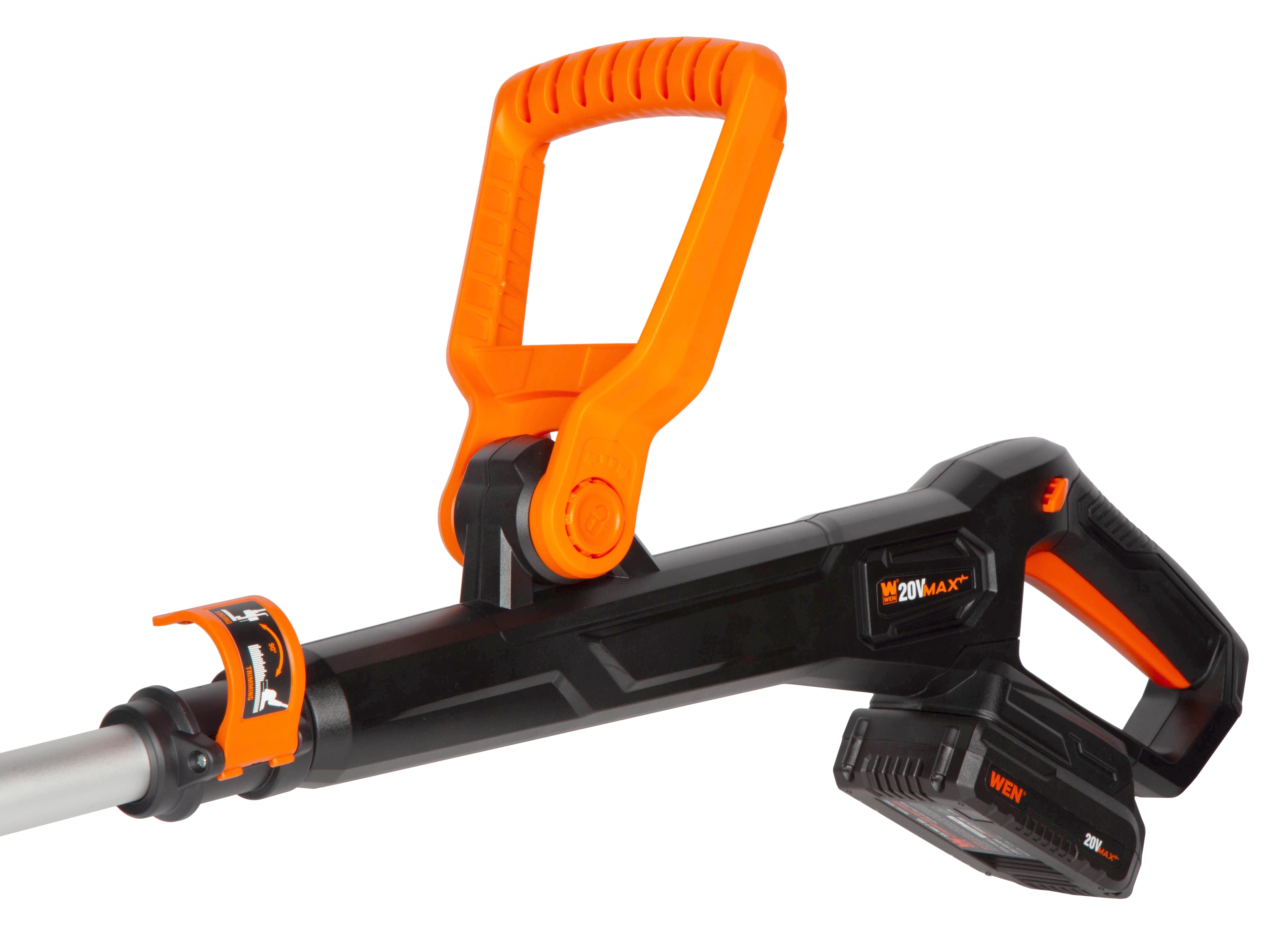 WEN 20V Max Cordless 2-in-1 String Trimmer and Edger with 12-Inch Cutting Diameter, 2Ah Battery and Charger