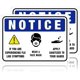 thumbnail image 1 of Paquete de 2 señales de advertencia de prevención de la gripe de 7 x 10 pulgadas, aluminio de 30 milésimas, letreros de aviso de uso de mascarilla y aplicación de desinfectante, 1 of 7