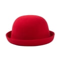 thumbnail image 3 of Sombrero bombín rizado de jazz para madre e hija, estilo femenino, de lana, para primavera y otoño, para parejas, Marubeni, 3 of 5