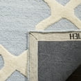 thumbnail image 4 of SAFAVIEH Cambridge Liam Geometric Wool Runner Rug, Light Blue/Ivory, 2'6" x 14', 4 of 7