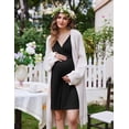 thumbnail image 5 of Oudiya Short Sleeve Maternity Nursing Dress Nightgown with Button Labor and Delivery Gown for Hospital S-XXL, 5 of 6