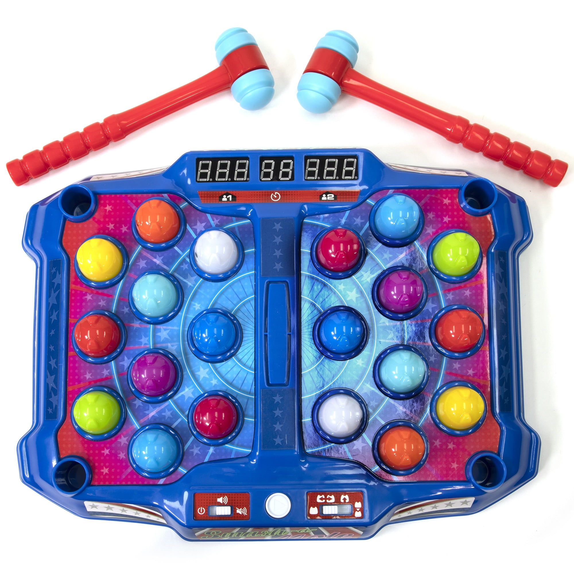 Retro Arcade: Electronic Smash-A-Mole - Tabletop Game, Moles Light Up, 4 Playing Modes, 1-2 Players, Ages 6+