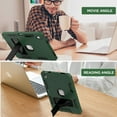 thumbnail image 3 of For iPad 10th Generation 2022 10.9 Inch Case Shockproof Heavy Duty Stand Protective Cover (Green/Black), 3 of 14