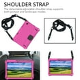 thumbnail image 3 of Silicone Case for Samsung Galaxy Tab S6 Lite (SM-P610) Tablet 10.4" 2024 - Durable Soft TPU Case with Stand Function, Shock-absorbing Protective Crossbody Case with Shoulder Strap /Hand Strap, Rose, 3 of 6