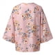 thumbnail image 4 of Camiseta de Verano para Mujer, Elegante, Informal, con Mangas 3/4, Cuello en V, Estilo Étnico Bohemio y Estampado Acampanado. Rosa M, 4 of 8