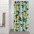 thumbnail image 2 of Yellow Lemon Fruit Flowers LightBlue Pattern Shower Curtain 36"x72" ,Bathroom Decorative Shower Curtains Set with 12 Hooks,Modern Waterproof Washable Shower Curtain, 2 of 6