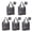 Pioneer Flower Floral-2, variant on 5 Pack Foldable Shopping Bag,Pioneer Flower Floral Print Pattern Reusable Grocery Bags with Pockets,Large Reusable Tote Bags with Handles Waterproof & Lightweight
