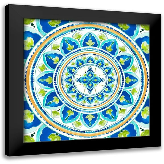 Pinto, Patricia 12x12 Black Modern Framed Museum Art Print Titled - Italian Leaf Tile