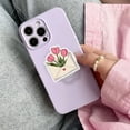 thumbnail image 3 of Tulip Flower Magnetic Phone Grip – Cute Envelope Design with Pink Tulips, Floral Magsafe Phone Holder, Aesthetic Phone Accessory, 3 of 4