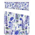 thumbnail image 1 of ABPHQTO Juego de ropa de cama de 3 piezas Funda de edredón de lavanda púrpura con 2 fundas de almohada para la decoración de la habitación del hogar, 1 of 4