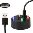 thumbnail image 2 of 3X Mist Maker, USB Port 4 Color LED Lights Mini Mister Fog Machine, Fountain Garden Pond Water Fogger Atomizer Black, 2 of 7