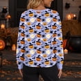 thumbnail image 6 of IYYVV Womens Halloween Cardigan Sweaters Ghost Print Button up Cardigans Fall Winter Warm Sweater Coats Sky Blue 3XL, 6 of 6