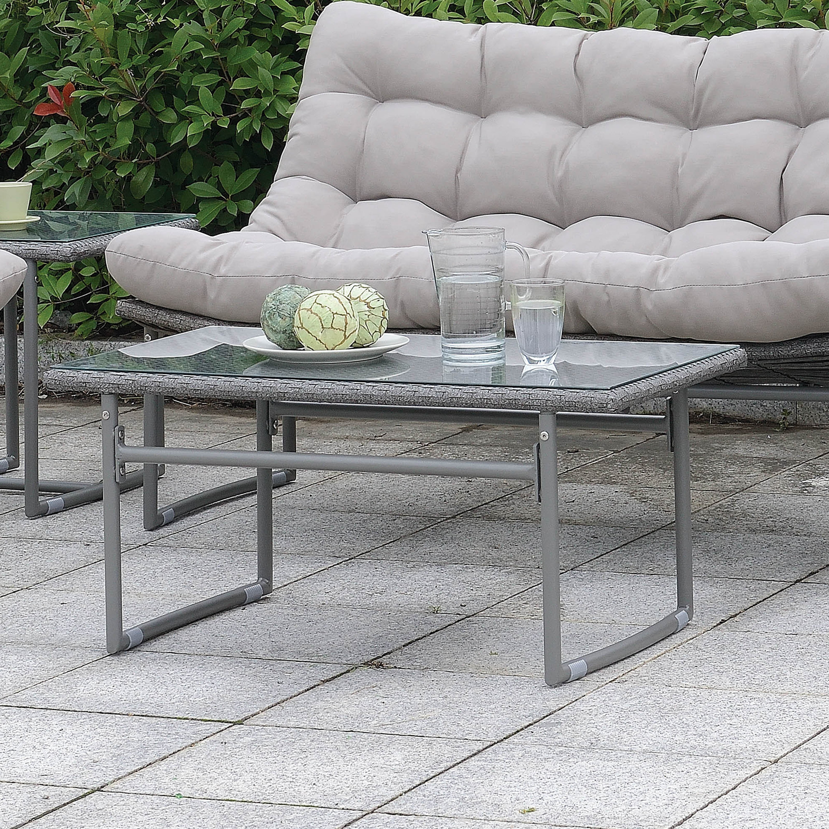 Furniture of America Anya Contemporary Grey 37-inch Metal Patio Coffee ...