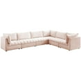 thumbnail image 3 of Meridian Furniture Jacob Sectionnel Modulaire en Velours Rose, 3 of 13