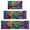 Colorful Tropical Leaf, variant on Colorful Tie Dye Spiral Pattern Kitchen Rugs Sets Of 3,Kitchen Runner Rugs Non Skid Washable,Decorative Kitchen Floor Mats for Kitchen,Sink,Laundry,17"x30"+ 17"x47" + 17"x59"