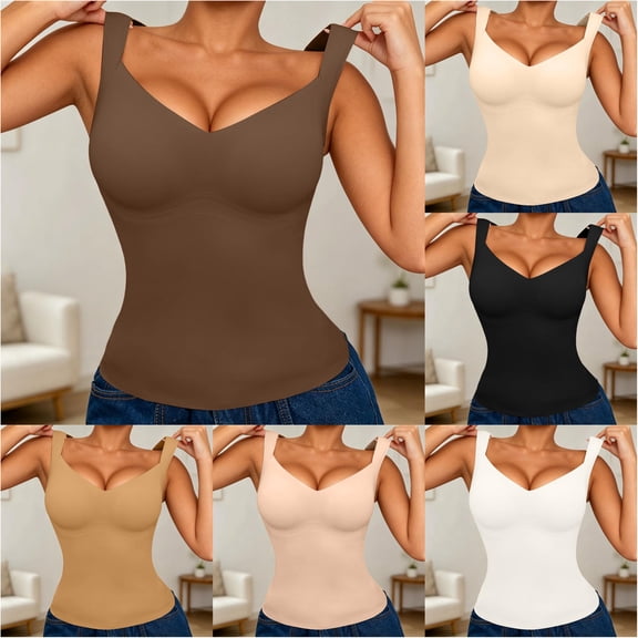 VOUZZA Shapewear Corset Top Women's Tummy Control Waist Trainer Vest Body Shaper Tank Top Breathable Seamless Camisole Underwear
