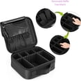 thumbnail image 4 of Estuche de maquillaje de viaje, organizador profesional de bolsas de maquillaje cosmético Bolsa de almacenamiento de cosméticos portátil con divisores ajustables (NEGRO), 4 of 4