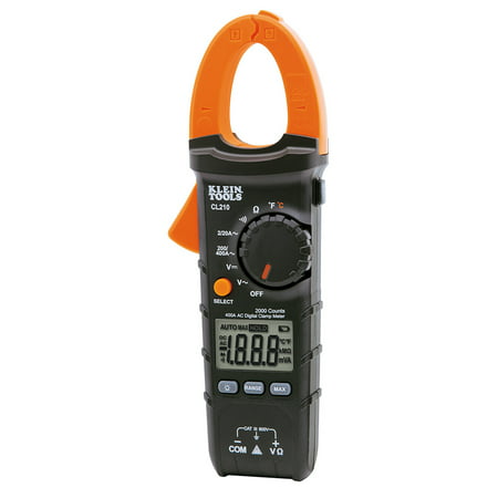 Klein Tools CL210 Digital AC Auto-Ranging Temp Clamp (Best Clamp Meter For Electrician)