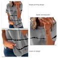thumbnail image 4 of Short Sleeve T Shirt Round Neck Breathable Summer Short Sleeve T Shirt Stripes Pattern Polyester Fiber  for Office ANGGREK Otros, 4 of 5