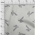 thumbnail image 2 of oneOone Silk Tabby Light Gray Fabric Leaves Sewing Material Print Fabric By The Yard 42 Inch Wide, 2 of 4