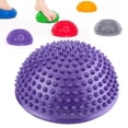 thumbnail image 4 of Foot Massage Ball, PVC Inflatable Half Yoga Massage Point Fitballs Exercises Trainer Fitness Balance Ball, 4 of 7