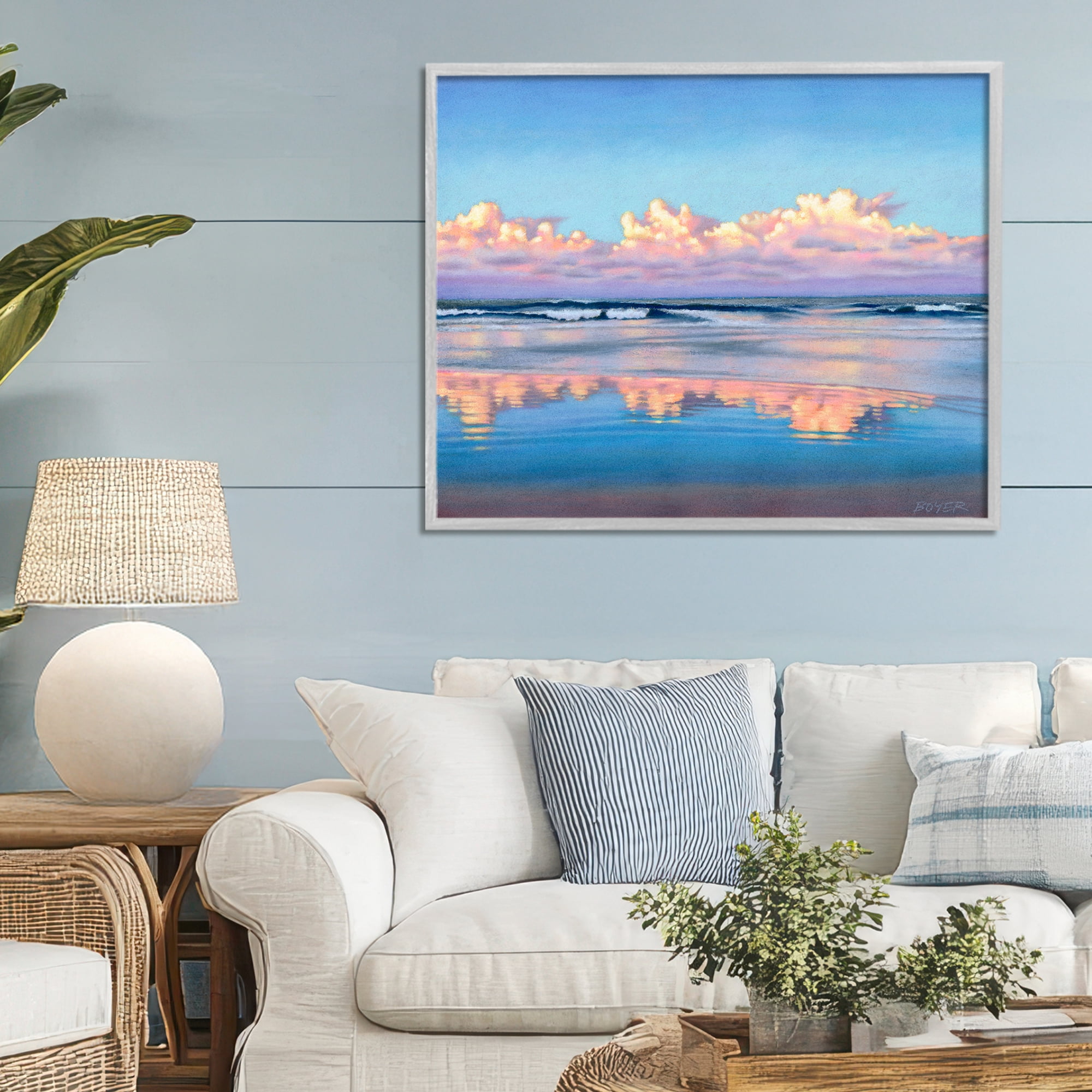 Stupell Industries Cloud Illusions Reflection Gray Framed Giclee Art, design by Susy Boyer