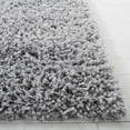 thumbnail image 3 of SAFAVIEH August Sophia Solid Shag Area Rug, Silver, 4' x 4' Square, 3 of 7
