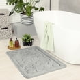 thumbnail image 5 of Unique Bargains Shell Pattern Bath Mat Memory Foam Non-Slip Bath Rugs Grey 16" x 24", 5 of 6