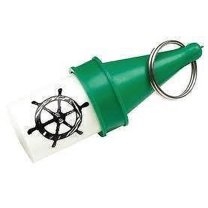 SEACHOICE 78091 High-Visibility Floating Key Buoy with Dry Storage, Green