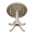 thumbnail image 5 of Solid Wood 36" x 36" Round Pedestal Dining Table in Washed Gray Taupe, 5 of 6