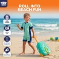 thumbnail image 3 of Toy Life Rolling Dinosaur Sand Toy Beach Toy Set for Kids – Water Play Luggage with Wheels, Bucket, Shovel, Rake & 4 Sand Molds, Outdoor Sand Toy Travel Case, 3 of 8