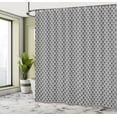 thumbnail image 4 of Ambesonne Geometric Shower Curtain, Bitonal Round Shapes Art, 69"Wx70"L, Dark Grey and White, 4 of 4