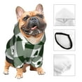 thumbnail image 3 of Cauagu Green White Lumberjack Plaid Pattern Winter Pet Hoodie Sweatshirts- Dog Hoodie Sweater with Leash Hole - Cute Dog Hoodie - Pet Clothes Puppy Cat Custume -Medium, 3 of 8