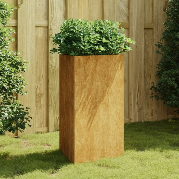 vidaXL Garden Planter Rusty Corten Steel Medium Garden Planter 19.7"x16.9"x29.5"