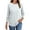 White, variant on Womens Long Sleeve Shirts Women's Autumn Solid Medium Sleeve Round Neck Bubble Sleeve Loose Large Sweater Womens Long Sleeve Shirts