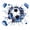 2PCS, variant on 3D Soccer Ball Wall Decals, Peel and Stick Sports Wall Stickers for Bedroom, Game Room, Gym, Living Room, Office, Soccer Fans Room Decor, Removable Wall Art Decoration (A)