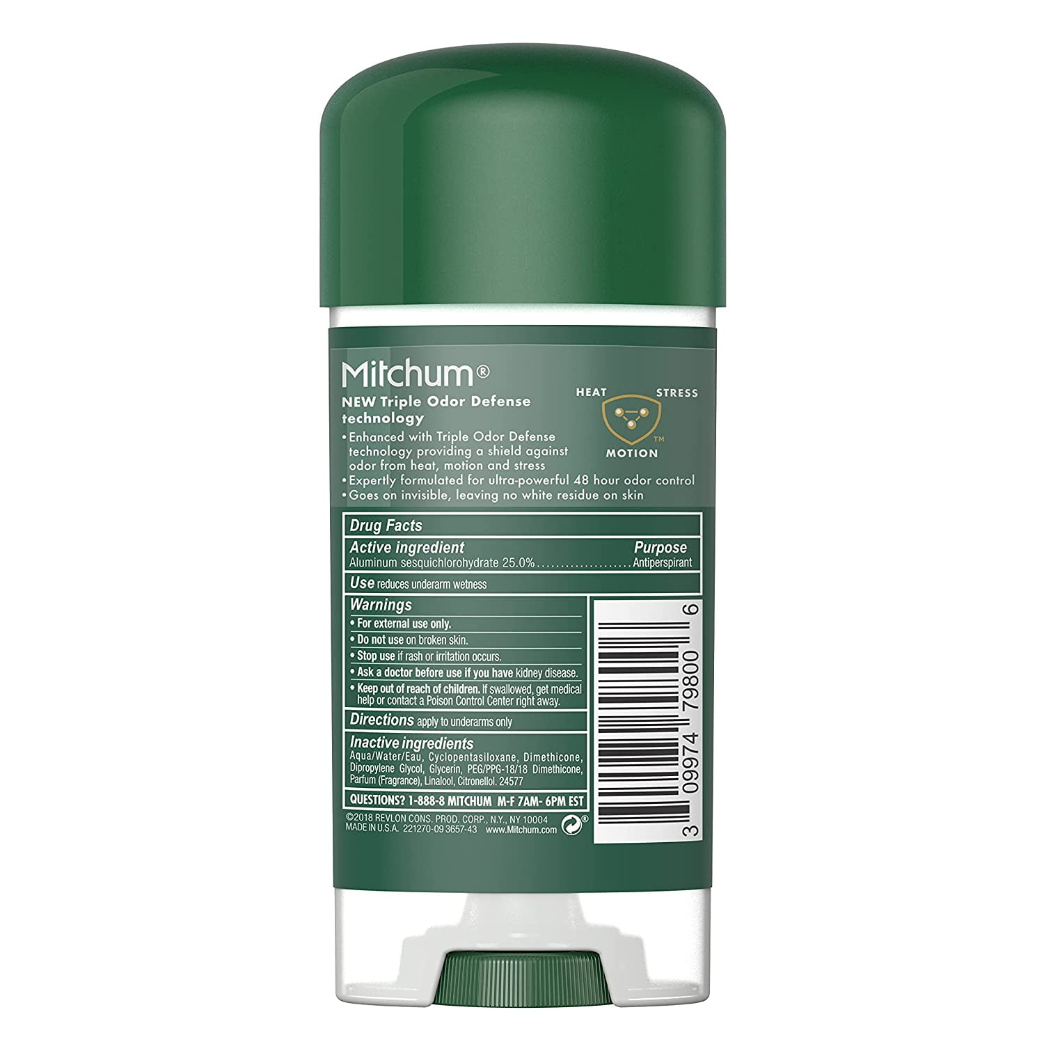 6 Pack - Mitchum Power Gel Anti-Perspirant Deodorant Sport, Triple Odor Defense, 48HR Protection, 2.25 Oz