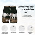 thumbnail image 4 of Kdxio Cute Goat Baby Print Men'S Swim Trunks With Compression Liner 7 Inch Inseam Quick Dry Swim Shorts, 4 of 7