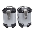 thumbnail image 1 of Pair of Universal Motorcycle Saddlebag Side Boxes, 18 Liter Aluminum Motorcycle Trunk Travel Storage Rack with Safety Lock and Handle Left and Right Helmet Luggage, 1 of 7