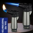 thumbnail image 3 of Leodye 1PCS Torch Lighter, Jet Flame Windproof Butane Refillable Lighter with Safety Lock for Kitchen Grill BBQ Candle Camping (Butane NOT Included), 3 of 6