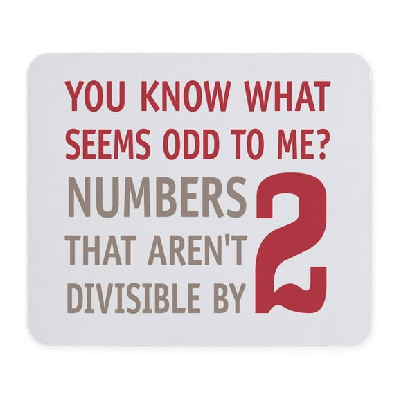 CafePress - Odd Even Numbers Mousepad - Non-slip Rubber Mousepad, Gaming Mouse Pad