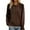 Coffee, variant on Women's Lightweight Cardigans Button Down Crewneck Loose Solid Knitted Sweater Coat Long Sleeve Casual Outerwear for Fall Winter Lightweight Layers,Coffee,L