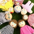 thumbnail image 3 of JUNWELL Famille de Poupées en Bois pour 7 Personnes pour la Maison de Poupée et les Jeux pour Enfants, 3 of 8