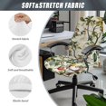 thumbnail image 6 of ZIATUBLES Office Chair Cover Stretch Spandex Fabric Rotating Chair Slipcover Fit Desk Computer Chair Soft Washable Home Office Chair Covers with Snap Button, S, Squirrel Bird Fruit Tree, 6 of 7