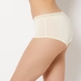 thumbnail image 2 of Ultrasoft Modal Boyshort Panty with Lace Trim in Lemon Icing, 2 of 5
