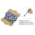 thumbnail image 2 of Unique Bargains Thread Cord Macrame Cord Cotton Rope Braid String 6.2M/6 Yards Blue White for Handmade Making, Knitting,Pack of 2, 2 of 6