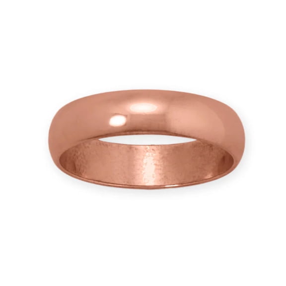 AzureBella Jewelry Domed Copper Band Ring 4.7mm Width - Made in The USA (11)