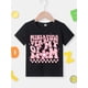 thumbnail image 2 of MILKYSHIP Girls' Summer Fashion T-Shirt - Cute 'Miniature Version of My Mom' Letter Print, Casual Short Sleeve Top, Polyester, 2 of 7
